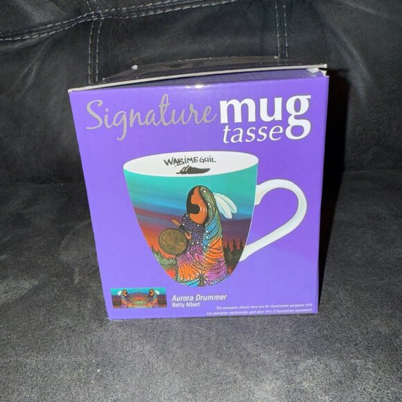 Aurora Drummer Ceramic Mug By Betty Albert For Wabimeguil With Signature Design - Picture 2 of 8